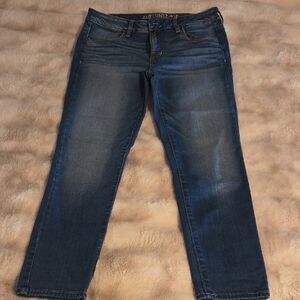 American Eagle Outfitters Dark Blue Straight Leg Jeans